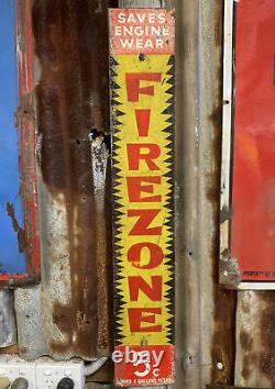 GOLDEN FLEECE FIREZONE Genuine Vintage Screen Printed Tin Sign RARE