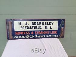 Goodrich Rubber Footwear Vintage Original Tin Sign
