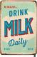 Hosnye Be Healthy Drink Milk Daily Tin Sign Vintage Metal Tin Signs For Men Wome