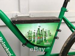 Heineken Vintage Promotional Bicycle Bike large storage tin sign