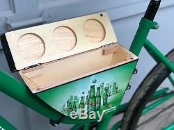 Heineken Vintage Promotional Bicycle Bike large storage tin sign