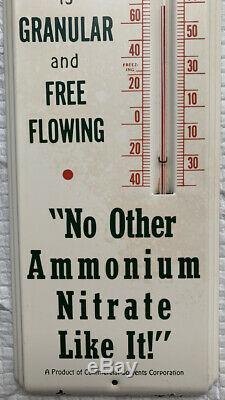 Hi-D Fertilizer Vintage Advertising Sign Thermometer Tin Metal Graphics Farm