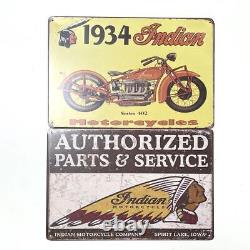 Indian Motorcycle Vintage Design Tin Sign Set Of 13