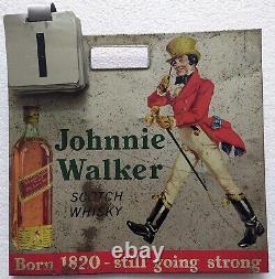Jhonie Walker Scotch Whisky Vintage Advertising Tin Sign Stand 22.5 cm X 24 cm