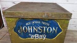 Johnston Milwaukee General Store Counter Display Vintage Tin Sign