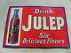 Julep Beverage Vintage Soda Tin Sign