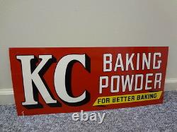 K C Baking Powder Vintage Double Sided Advertising Tin Sign 334-u