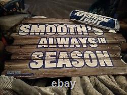 Keystone Light Beer Smooth's Always In Season metal tin Cool Sign. 2013