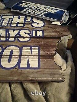 Keystone Light Beer Smooth's Always In Season metal tin Cool Sign. 2013