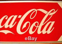 Large 54 Vintage Tin Coca-cola Sign With Bottle Graphic Beautiful Condition
