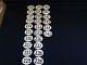 Lot Vintage Enamel Porcelain Tin Sign Plate Numbers 25 Pcs Small Size Very Rare