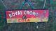 Large 54x18 Vintage Embossed Drink Rc Cola Royal Crown Soda Tin Sign