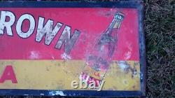 Large 54x18 Vintage Embossed Drink RC Cola Royal Crown Soda Tin Sign