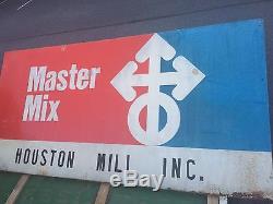 Large Master Mix Vintage Tin Porcelain Embossed Sign Farm Feed WoW