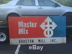 Large Master Mix Vintage Tin Porcelain Embossed Sign Farm Feed WoW