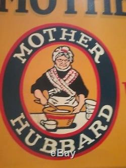 Large Mother Hubbard Flour Tin Sign Vintage Orginal Mankato MN