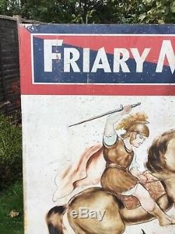 Large Vintage Friary Meux Tin Hand Painted The George & Dragon Gosport Pub Sign