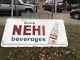 Large Vintage Original Nehi Beverages Tin Metal Sign