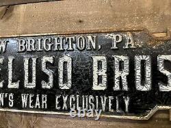 Local Vintage Business Arrow Sign Embossed Tin Rare 1920's Advertising Piece PA