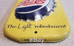 MINTY! Vintage PEPSI COLA Thermometer Sign, soda tin advertising oil gas station