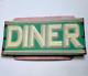 Metal Tin Diner Sign Distressed Retro Restaurant Vintage Repro