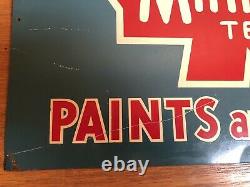 Minnesota Tested Paints And Varnishes Original Vintage Tin Sign Stout Sign Co