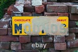 Mounds Candy Sign Vintage Embossed Tin Advertising Signage NOS with Rice Paper