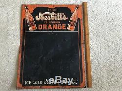 NESBITTS California Orange Vintage Tin Advertising Chalkboard