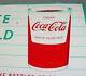 Nice 1963 Vintage Ice Cold Coca Cola Rare Old Tin Sign With Paper Cup Graphics