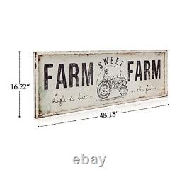 NIKKY HOME Farmhouse Farm Metal Sign, Vintage Tin Bar Sign Decorative Wall Art