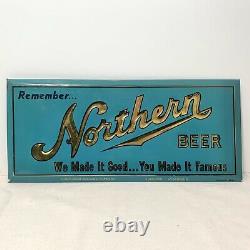 NORTHERN BEER Superior, Wisconsin / Tin Over Cardboard Vintage Bar Sign TOC