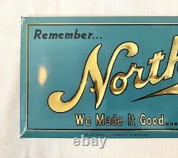 NORTHERN BEER Superior, Wisconsin / Tin Over Cardboard Vintage Bar Sign TOC