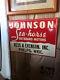 Nos Johnson Sea Horse Outboard Motor Tin Sign 1940s Wis Antique Vtg See