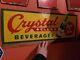Nos Soda Sign Crystal Club Beveridges Tin Vintage Ginger Ale Advertising Store