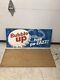 Nos Vtg 50s Bubble Up Soda Pop Embossed Tin Advertising Metal Sign 28x12