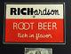 Nos Authentic 1950s Vtg Richardson Root Beer Tin Sign Soda Fountain 10x14
