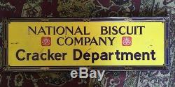 National Biscuit Company Cracker Department Tin Sign Advertising Vintage