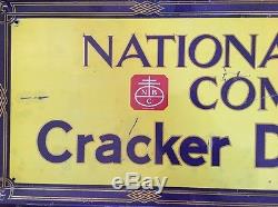 National Biscuit Company Cracker Department Tin Sign Advertising Vintage