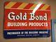 National Gypsum, Gold Bond Tin Advertising Sign Vintage 1950's