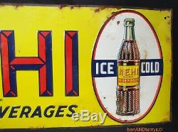 Nehi Soda Thin Tin Embossed Tacker Vintage Sign with Good Housekeeping Stamp