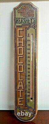 New & Sealed Vintage Wood Hershey's Hersheys Chocolate Thermometer Sign 27'