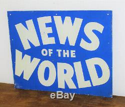 News of the World tin sign advertising mancave garage metal vintage retro enamel