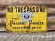 No Trespassing Farm Sign Vintage Metal Sign Prairie Farmer Tin Tacker Sign 8x12