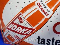 Norka Orange Soda Cola Beverage Advertising Tin Metal Vintage Sign