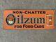 Oilzum Vintage Non Chatter For Ford Cars Cylinder Oil Embossed Tin Sign 6 X 16