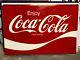 Old Large Original Vintage Coke Coca Cola Tin Sign Soda Fountain Pop Mancave Big