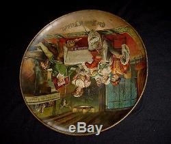OLD RARE 1890s Pre Pro Vintage LEMP BEER Graphic Sir Falstaff Tin Charger Sign