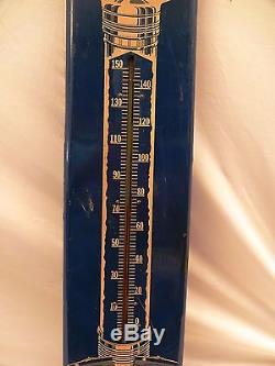OLD VERY RARE EVEREADY BATTERY THERMOMETER VINTAGE TIN SIGN MADE IN USA GENUINE