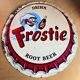 Original Frostie Root Beer Bottle Cap Advertising Tin Sign Soda Vintage