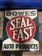 Original Vintage Bowes Seal Fast Auto Products Tin Tacker Sign Gas Oil Tire Car